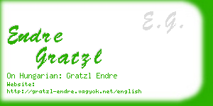 endre gratzl business card